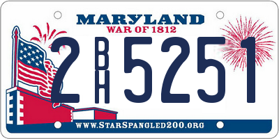 MD license plate 2BH5251