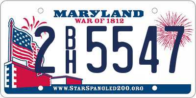 MD license plate 2BH5547