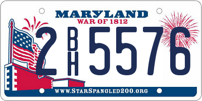 MD license plate 2BH5576