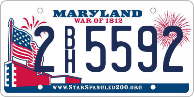 MD license plate 2BH5592