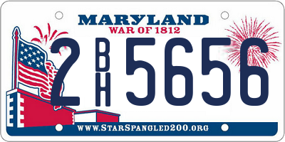 MD license plate 2BH5656