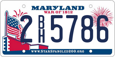 MD license plate 2BH5786