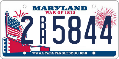 MD license plate 2BH5844