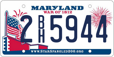 MD license plate 2BH5944