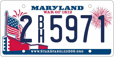 MD license plate 2BH5971