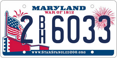MD license plate 2BH6033
