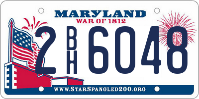 MD license plate 2BH6048