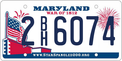 MD license plate 2BH6074