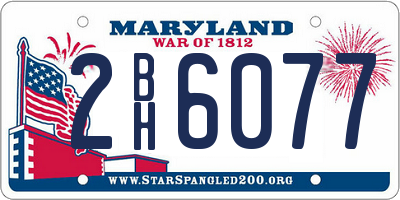 MD license plate 2BH6077