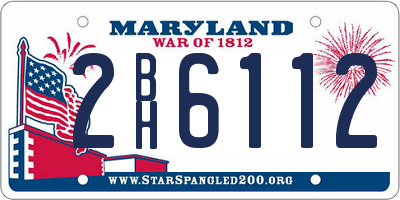MD license plate 2BH6112