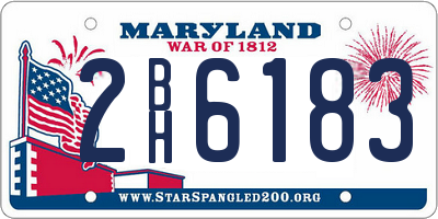 MD license plate 2BH6183