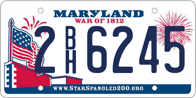 MD license plate 2BH6245