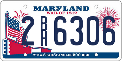 MD license plate 2BH6306
