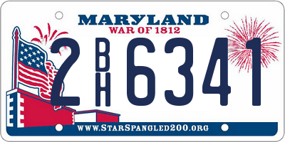 MD license plate 2BH6341