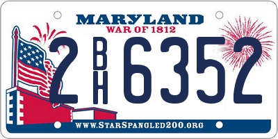MD license plate 2BH6352