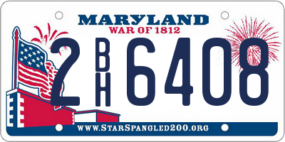 MD license plate 2BH6408
