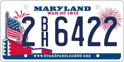 MD license plate 2BH6422