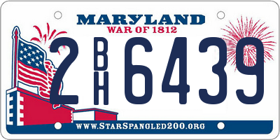 MD license plate 2BH6439