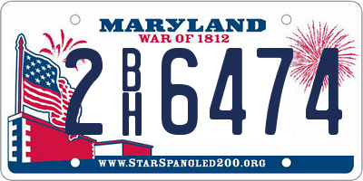 MD license plate 2BH6474