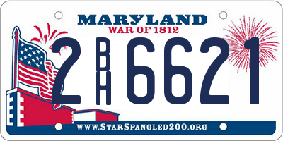 MD license plate 2BH6621
