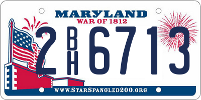 MD license plate 2BH6713