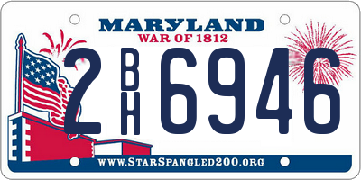 MD license plate 2BH6946
