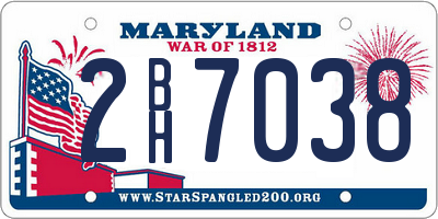 MD license plate 2BH7038