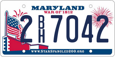 MD license plate 2BH7042