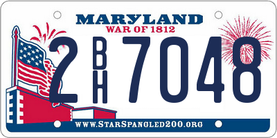 MD license plate 2BH7048