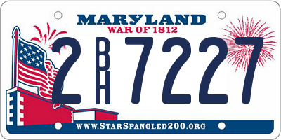MD license plate 2BH7227