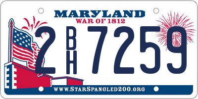 MD license plate 2BH7259