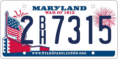 MD license plate 2BH7315