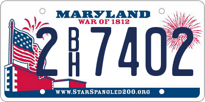 MD license plate 2BH7402