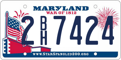 MD license plate 2BH7424