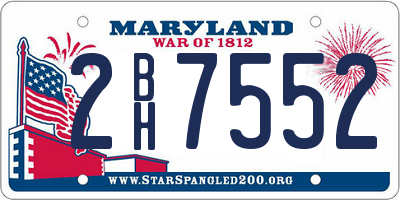 MD license plate 2BH7552