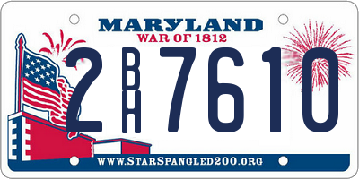 MD license plate 2BH7610