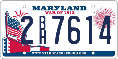 MD license plate 2BH7614