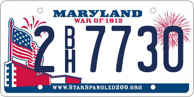 MD license plate 2BH7730