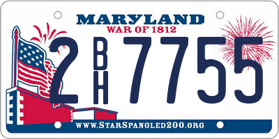 MD license plate 2BH7755