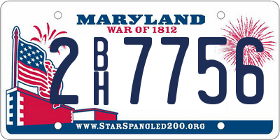 MD license plate 2BH7756