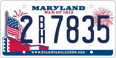 MD license plate 2BH7835
