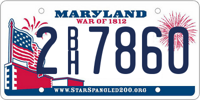 MD license plate 2BH7860