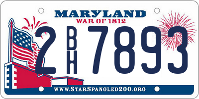 MD license plate 2BH7893