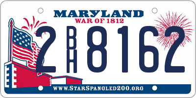 MD license plate 2BH8162