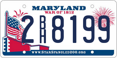 MD license plate 2BH8199