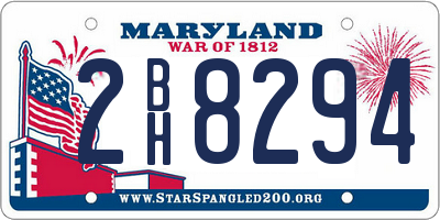 MD license plate 2BH8294