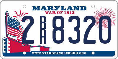 MD license plate 2BH8320