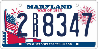 MD license plate 2BH8347