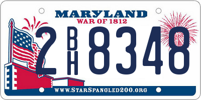 MD license plate 2BH8348