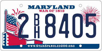 MD license plate 2BH8405